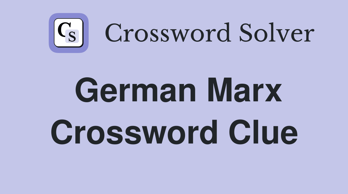 German Marx Crossword Clue
