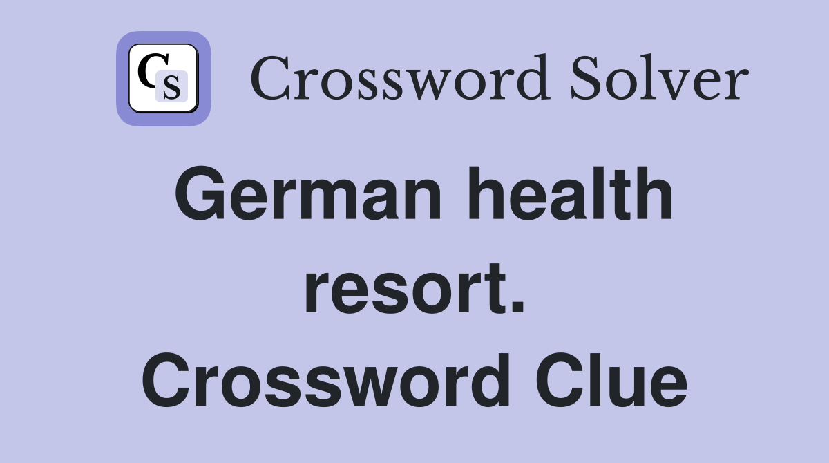 German health resort. Crossword Clue
