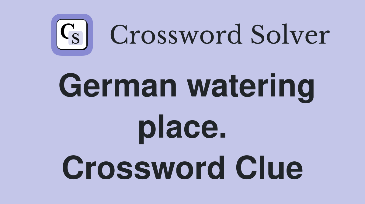 German watering place. Crossword Clue