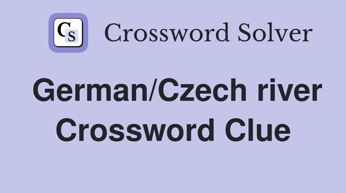 German/Czech river Crossword Clue