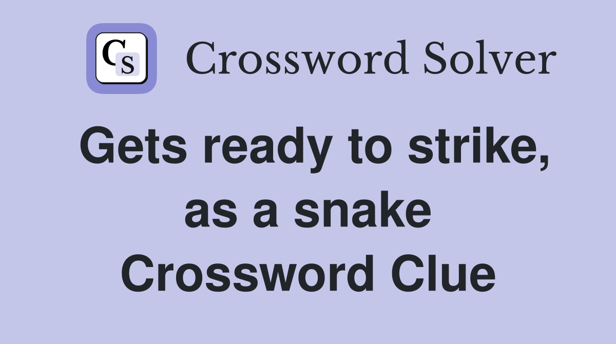 Gets ready to strike, as a snake Crossword Clue