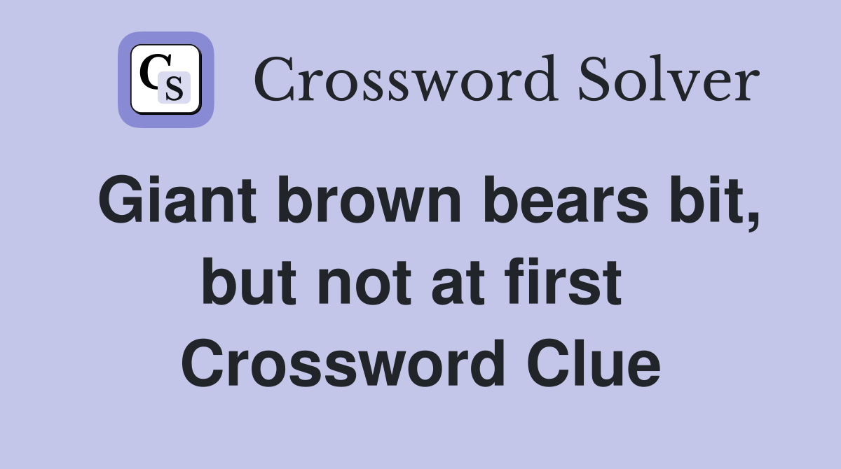 Giant brown bears bit, but not at first  Crossword Clue
