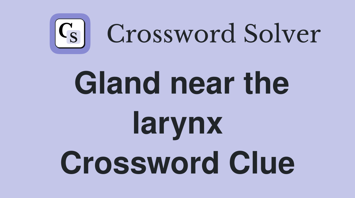 Gland near the larynx Crossword Clue