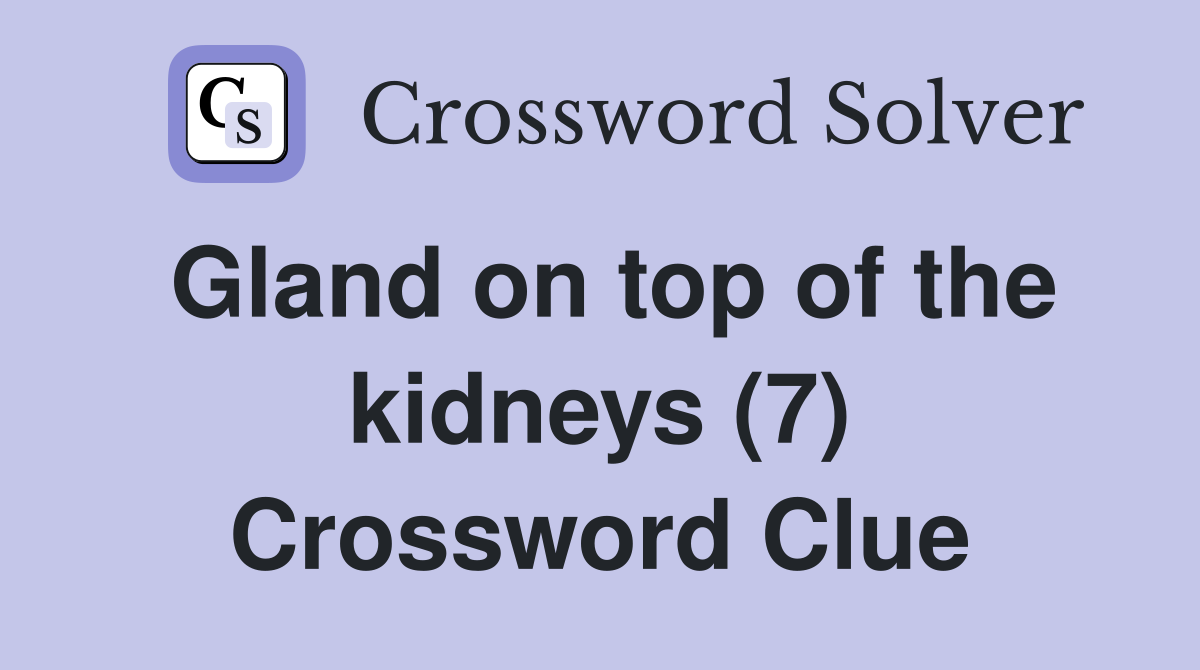Gland on top of the kidneys (7) Crossword Clue