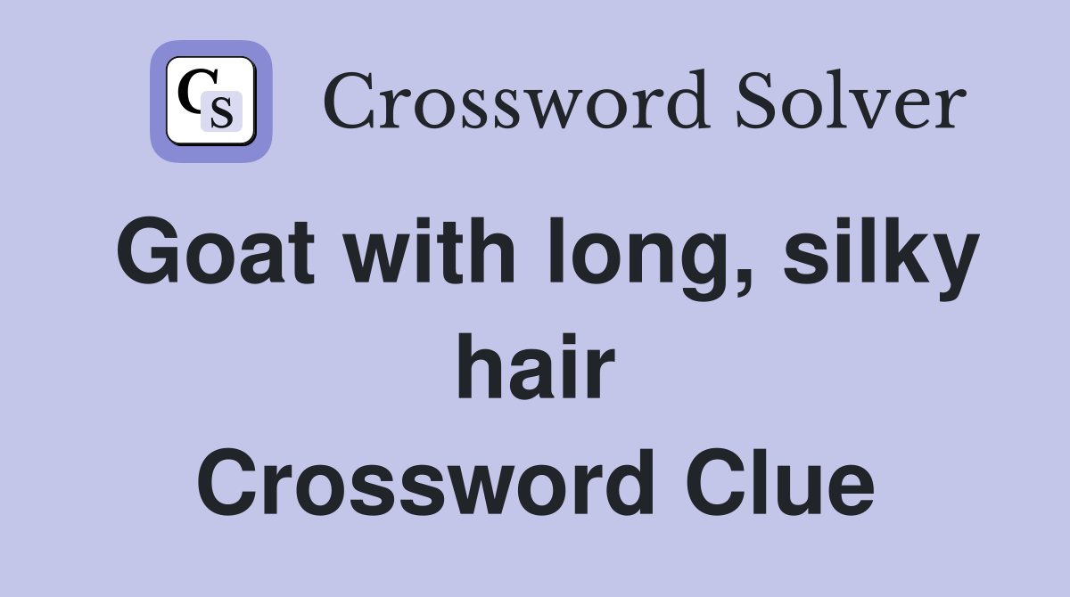 Goat with long, silky hair Crossword Clue