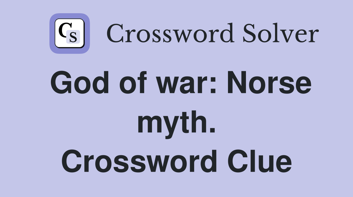 God of war: Norse myth. Crossword Clue
