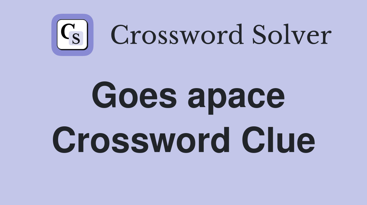 Goes apace Crossword Clue
