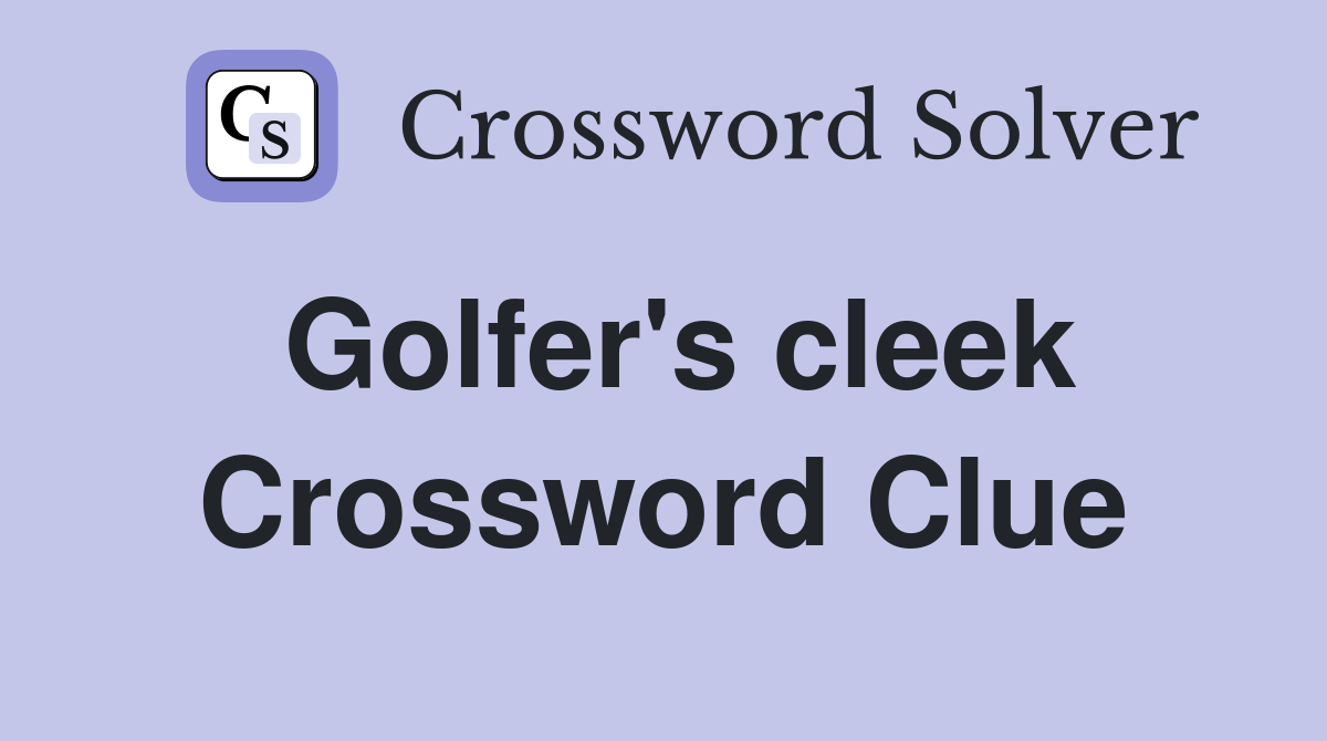 Golfer's cleek Crossword Clue