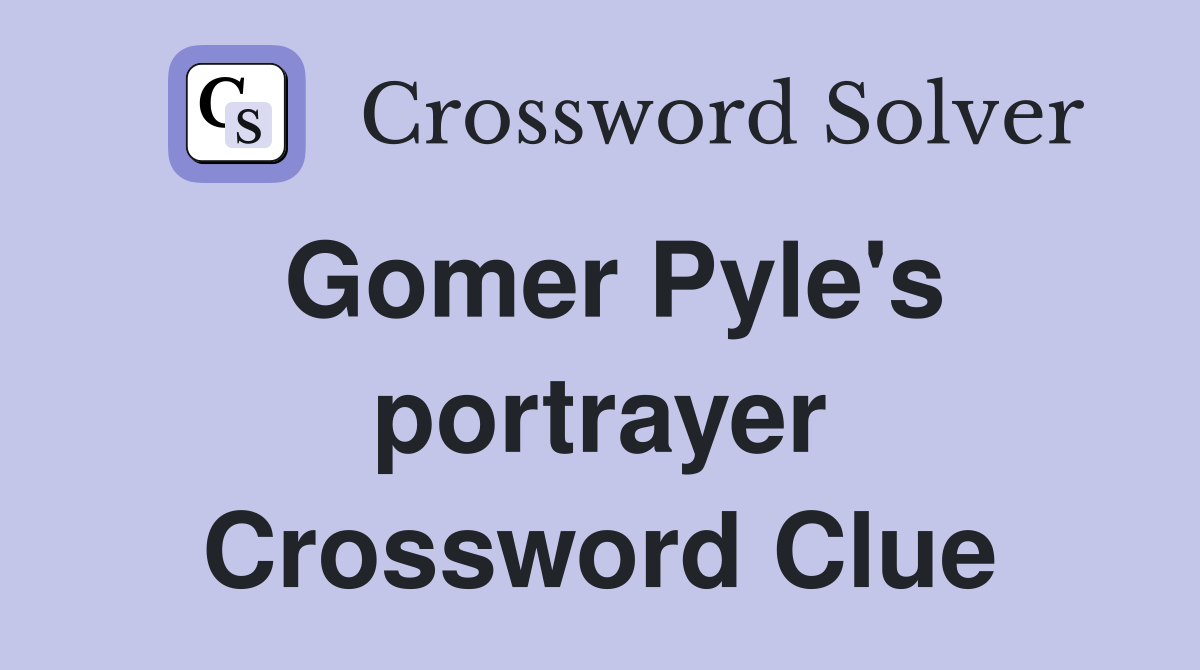 Gomer Pyle's portrayer Crossword Clue