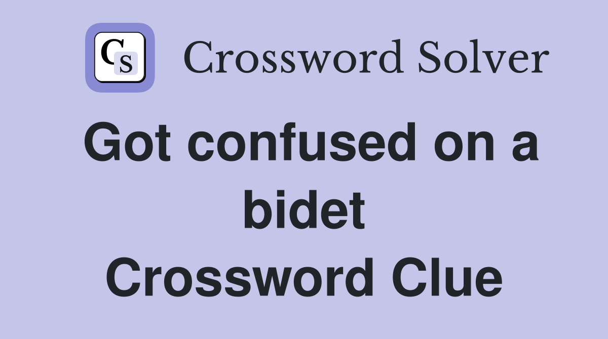 Got confused on a bidet Crossword Clue