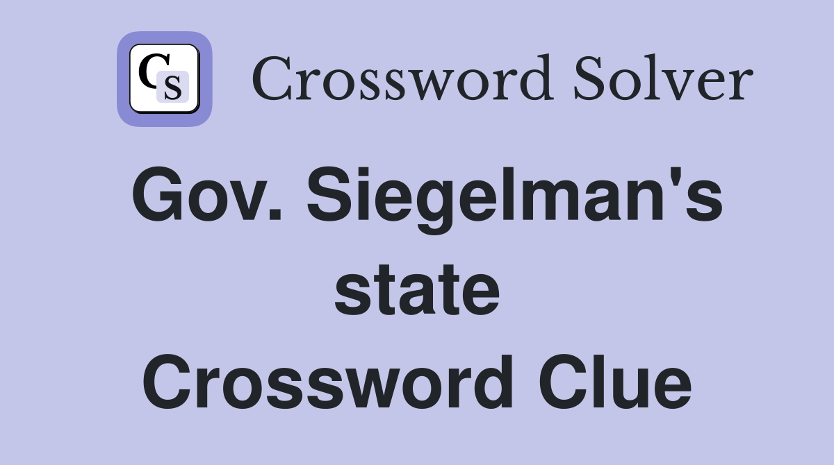 Gov. Siegelman's state Crossword Clue