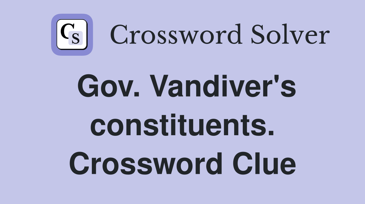 Gov. Vandiver's constituents. Crossword Clue