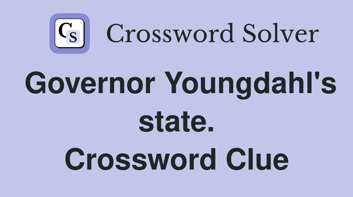Governor Youngdahl's state. Crossword Clue