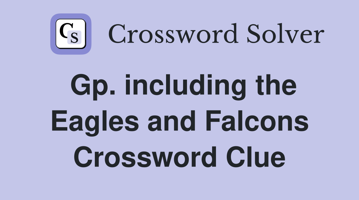 Gp. including the Eagles and Falcons Crossword Clue