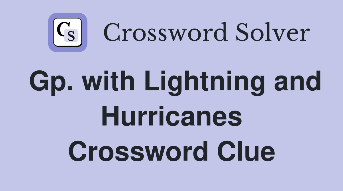 Gp. with Lightning and Hurricanes Crossword Clue