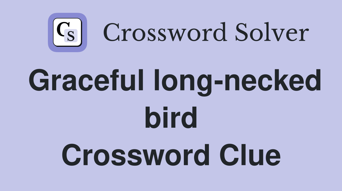 Graceful long-necked bird Crossword Clue
