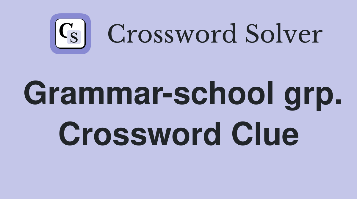 Grammar-school grp. Crossword Clue