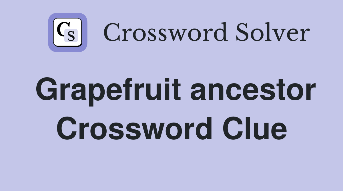 Grapefruit ancestor Crossword Clue