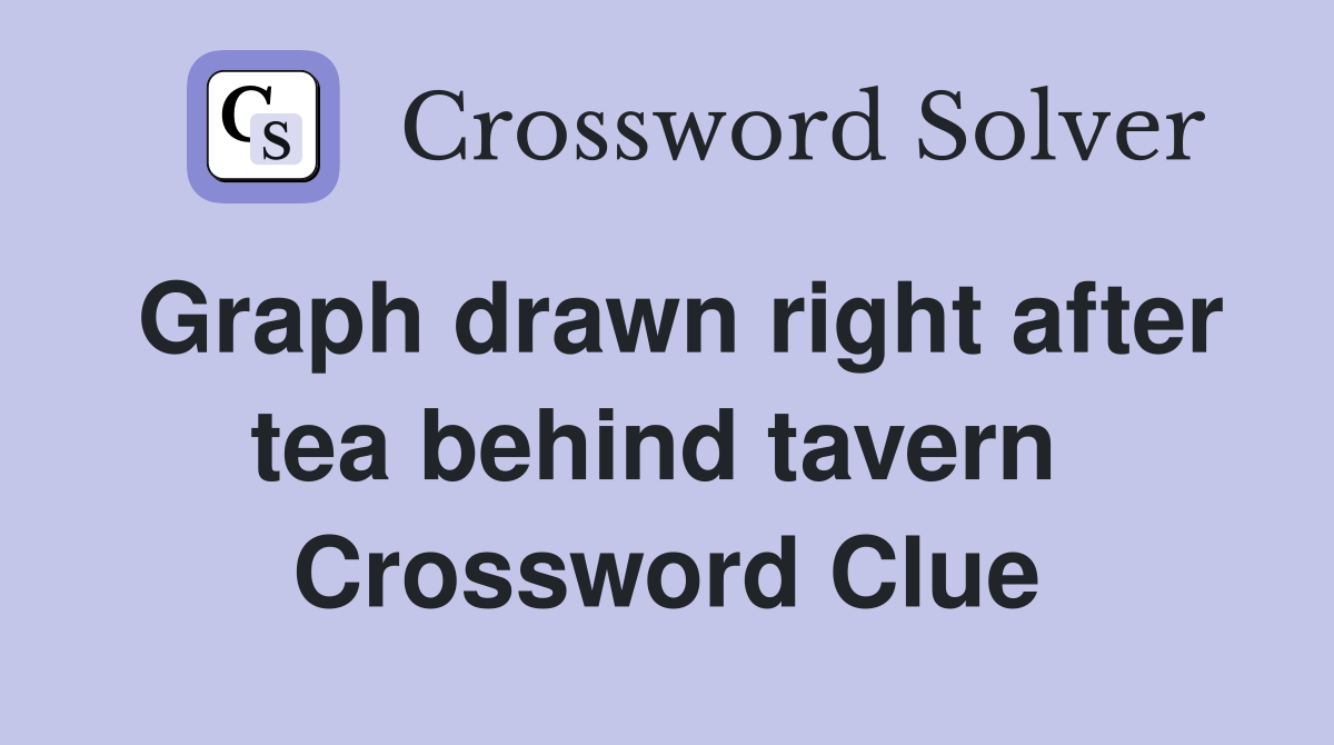 Graph drawn right after tea behind tavern  Crossword Clue