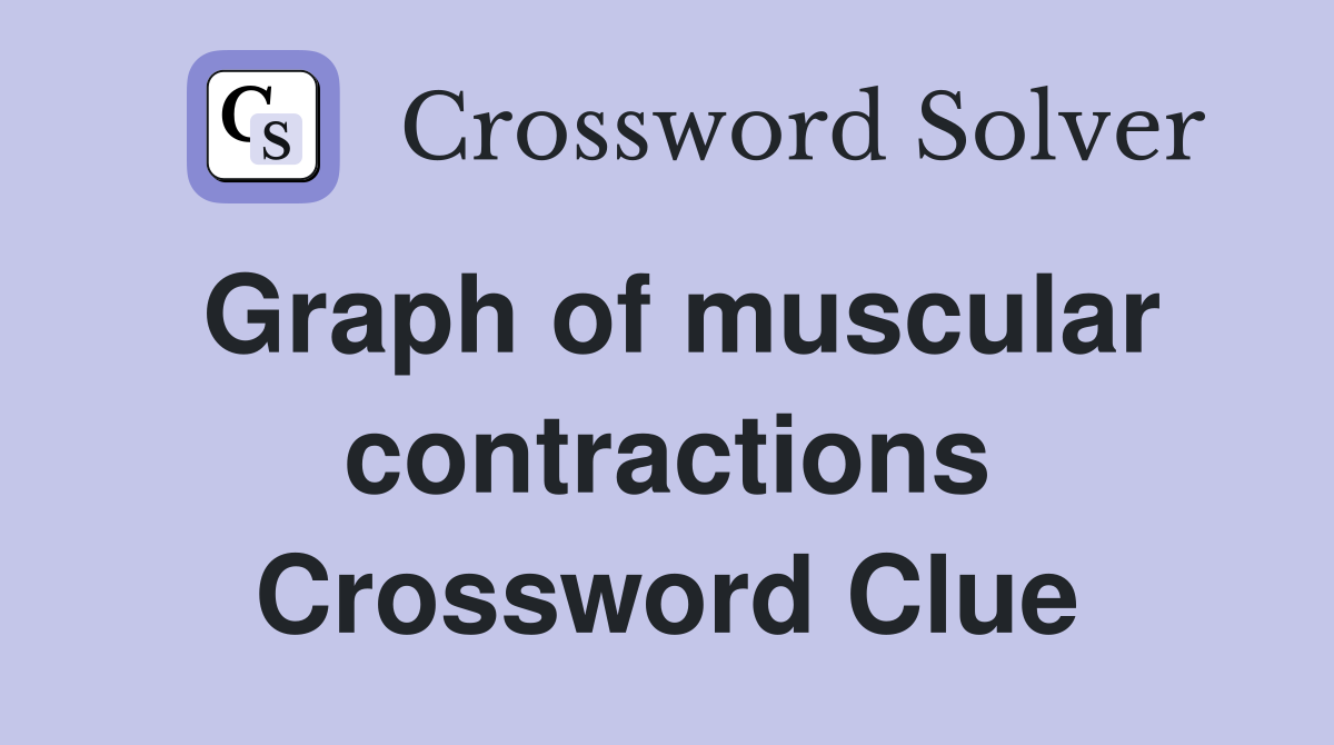 Graph of muscular contractions Crossword Clue