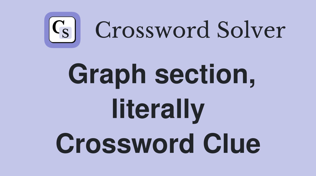 Graph section, literally Crossword Clue