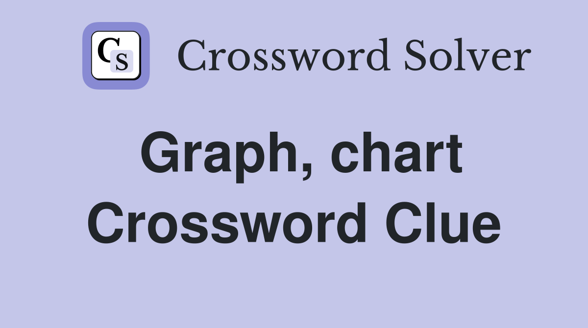 Graph, chart Crossword Clue