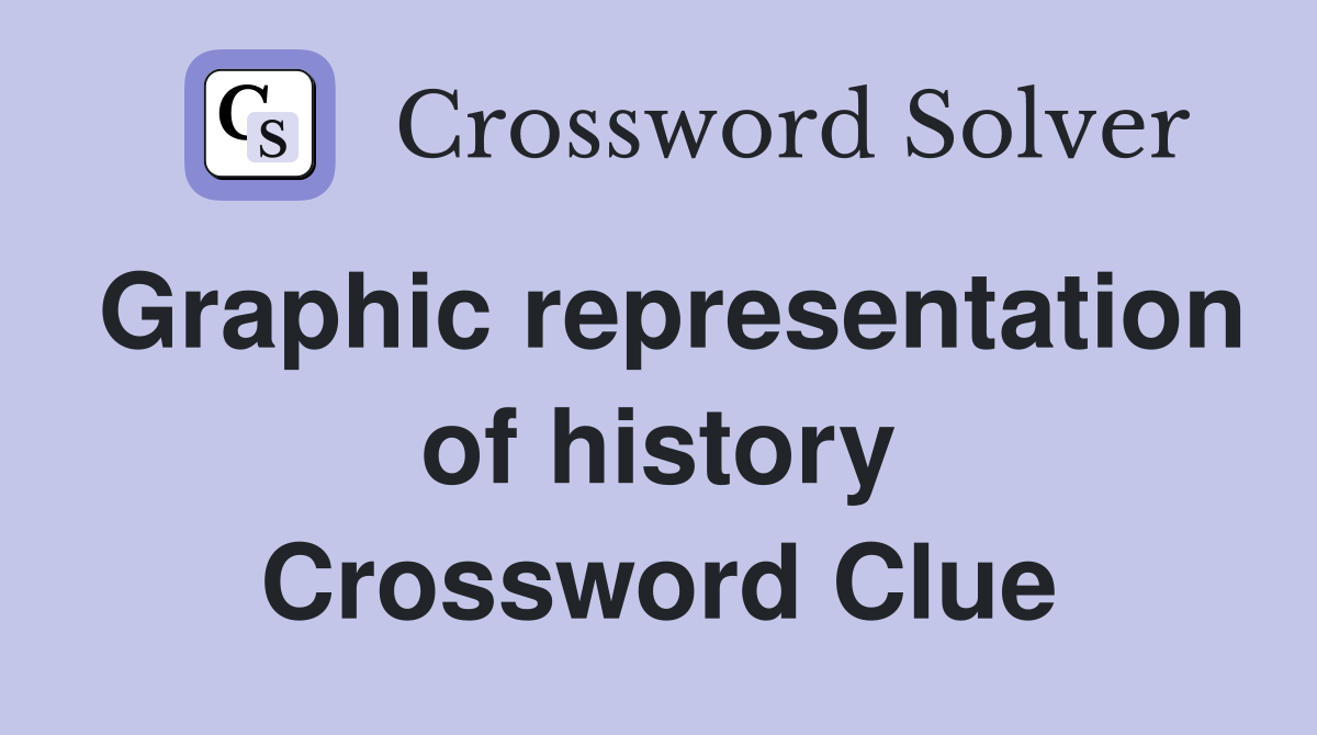 Graphic representation of history Crossword Clue