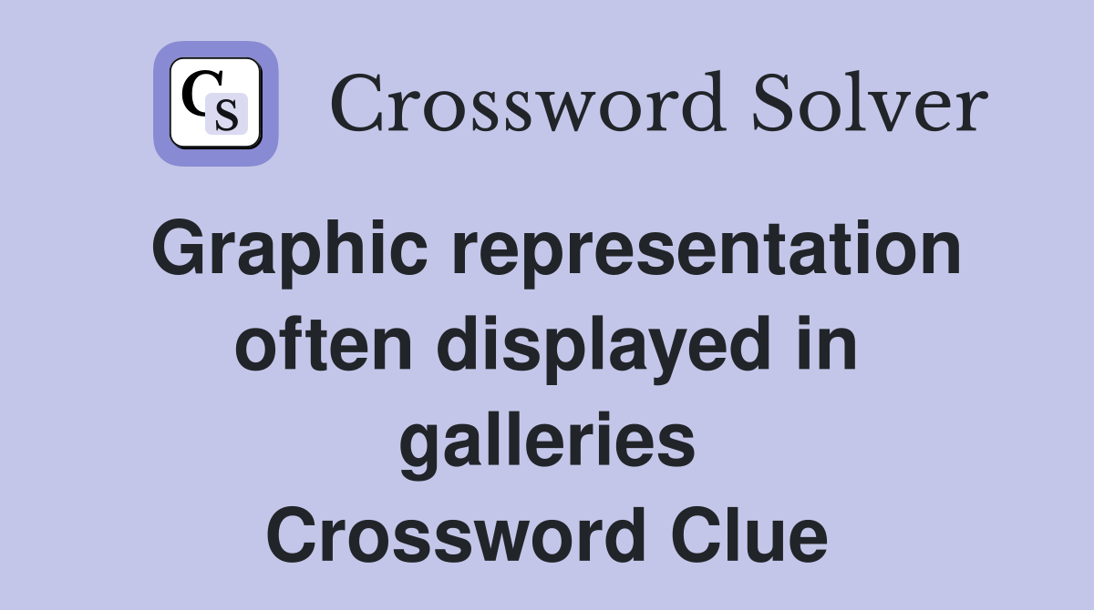 Graphic representation often displayed in galleries Crossword Clue