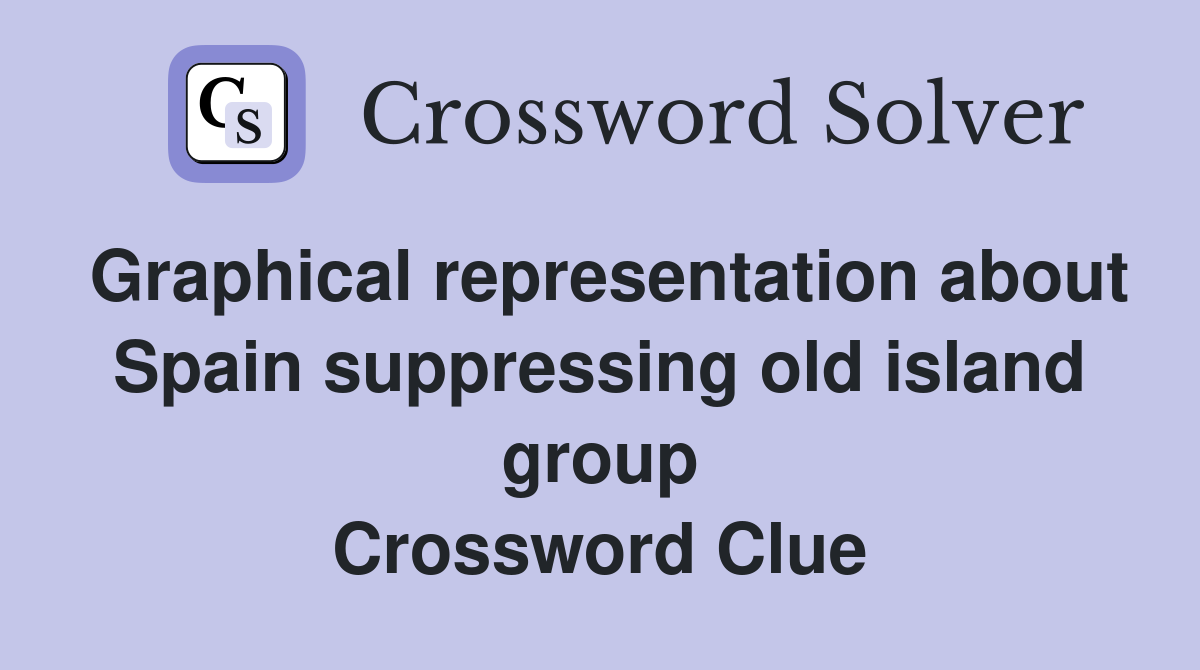 Graphical representation about Spain suppressing old island group Crossword Clue