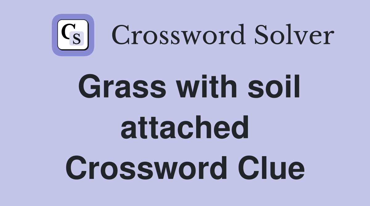 Grass with soil attached Crossword Clue
