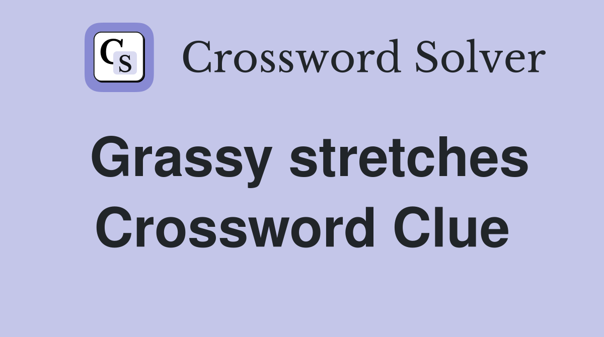 Grassy stretches Crossword Clue
