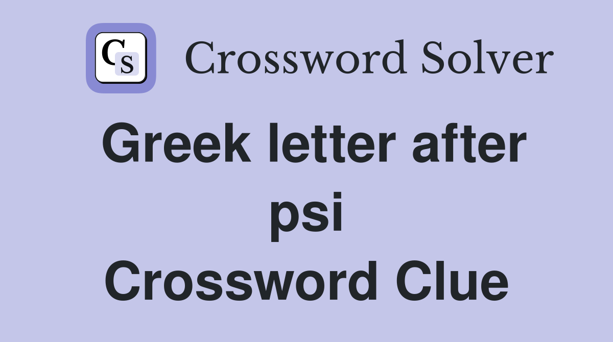 Greek letter after psi Crossword Clue