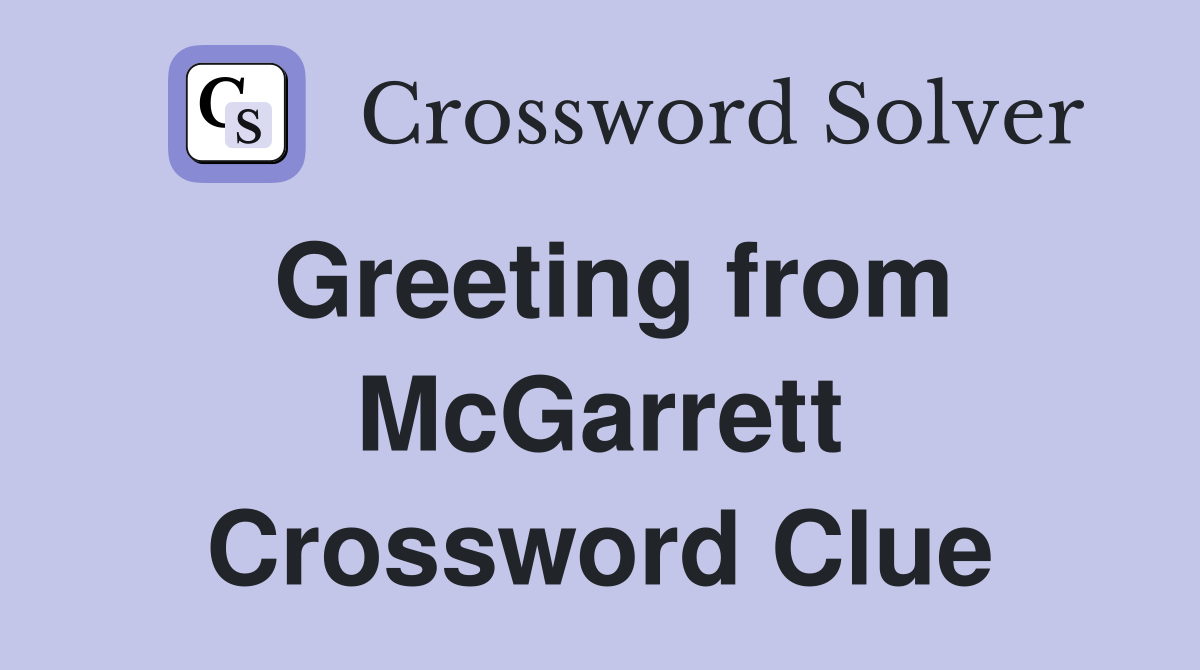Greeting from McGarrett Crossword Clue