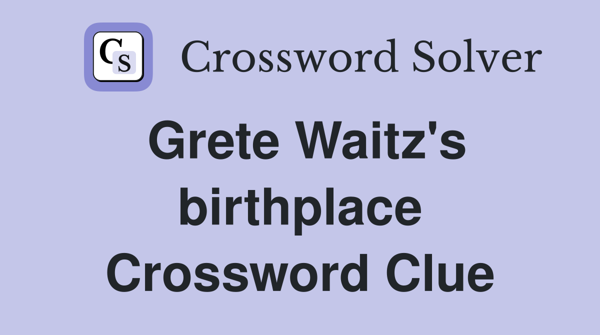 Grete Waitz's birthplace Crossword Clue
