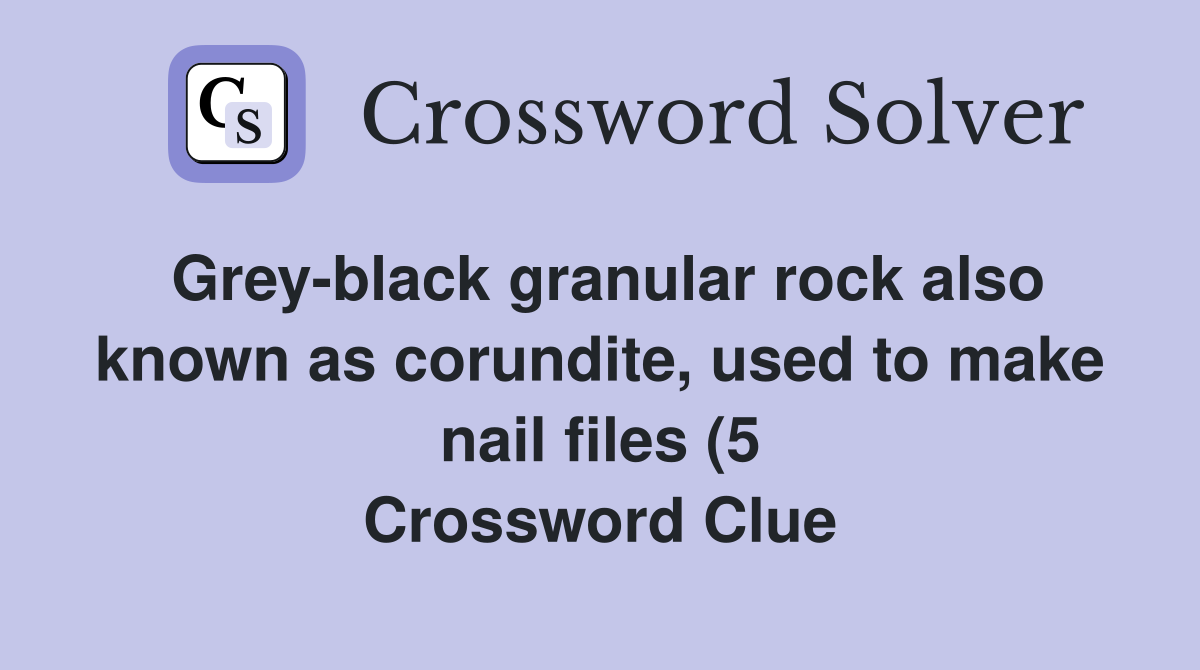 Grey black granular rock also known as corundite used to make nail Grey black granular rock also known as corundite used to make nail