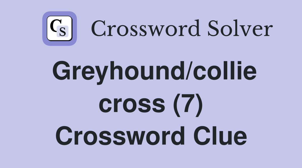 Greyhound/collie cross (7) Crossword Clue