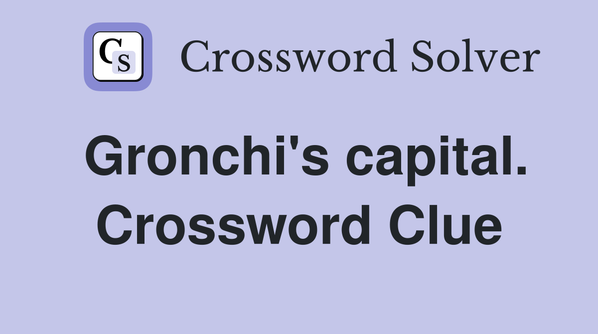 Gronchi's capital. Crossword Clue