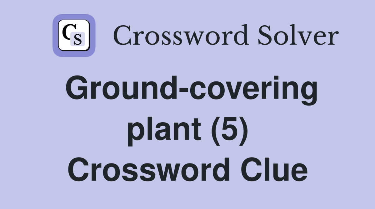 Ground-covering plant (5) Crossword Clue