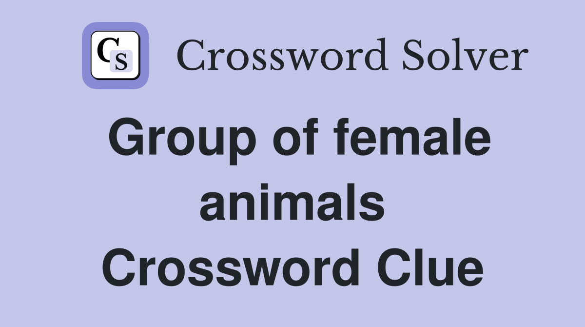 Group of female animals Crossword Clue