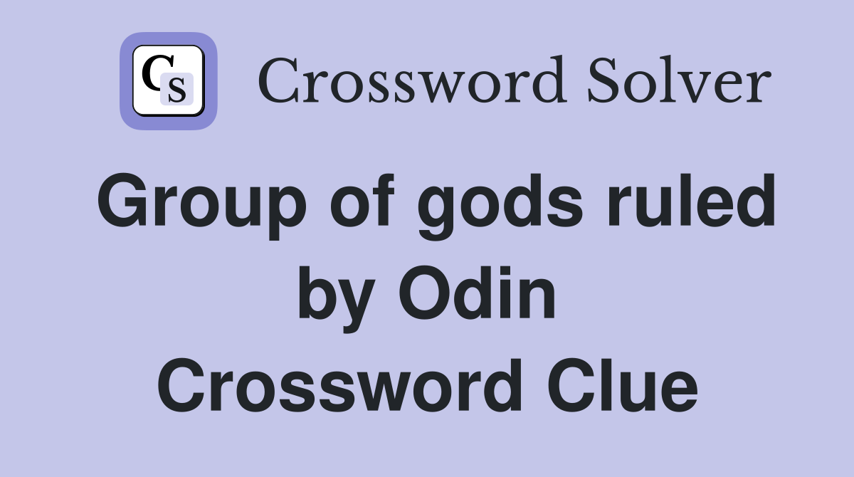 Group of gods ruled by Odin Crossword Clue