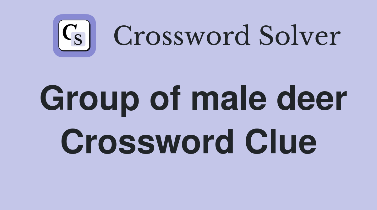 Group of male deer Crossword Clue