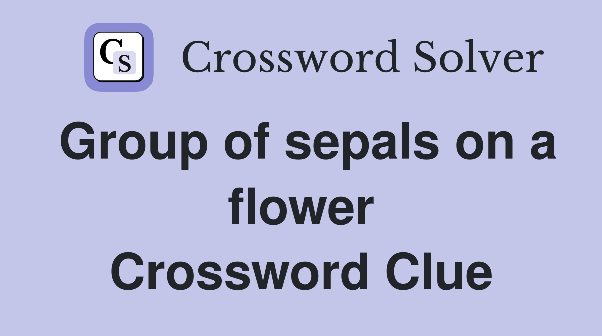 Group of sepals on a flower Crossword Clue