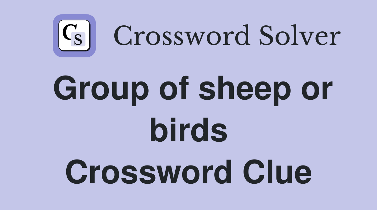 Group of sheep or birds Crossword Clue
