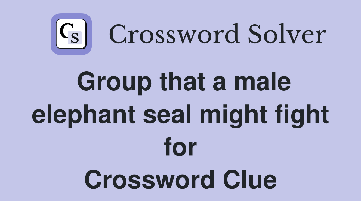 Group that a male elephant seal might fight for Crossword Clue