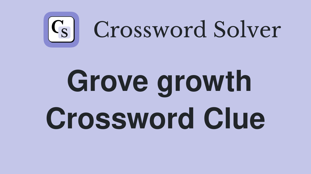 Grove growth Crossword Clue