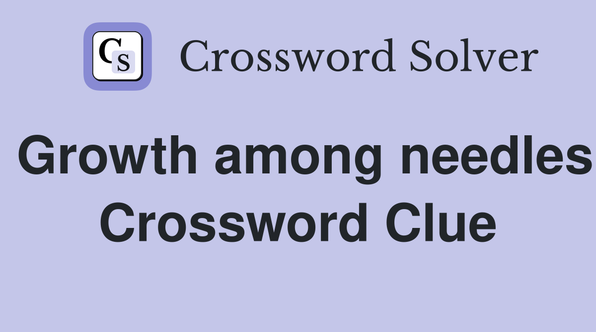 Growth among needles Crossword Clue