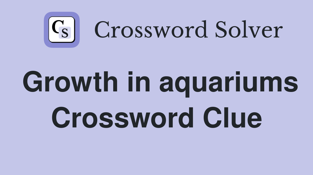 Growth in aquariums Crossword Clue