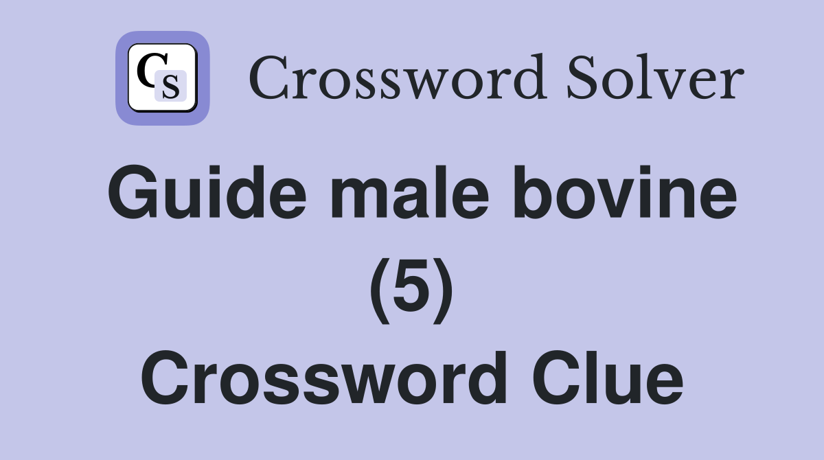 Guide male bovine (5) Crossword Clue