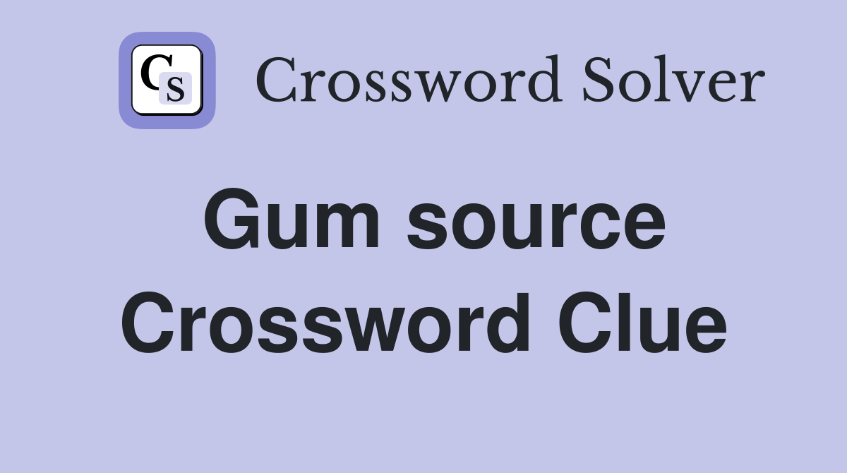 Gum source Crossword Clue