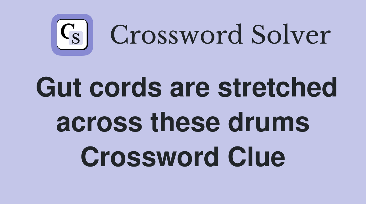 Gut cords are stretched across these drums Crossword Clue